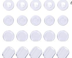 Piezas de Almohadilla de Pendiente Cojín de Pendiente de Silicona para Clip de Pendiente, 4 Formas, Transparente